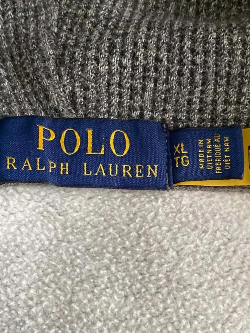 Polo Ralph Lauren Men's XL Full Zip Hoodie Gray Cotton Blend Logo RLMWB-GLC23